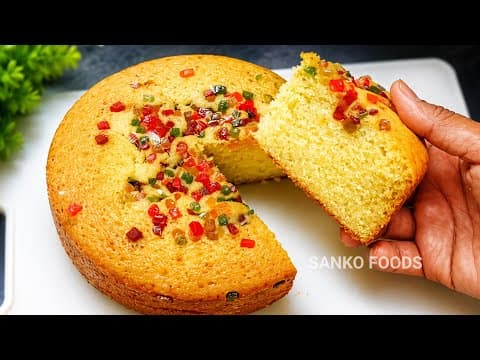 Eggless Sooji Kesar Cake