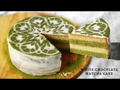 White Chocolate Matcha Cake