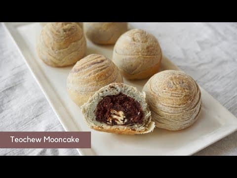 Teochew Red Bean Spiral Mooncake