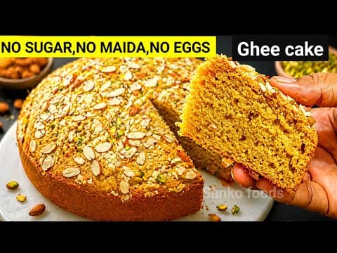 Soft & Spongy Ghee Cake