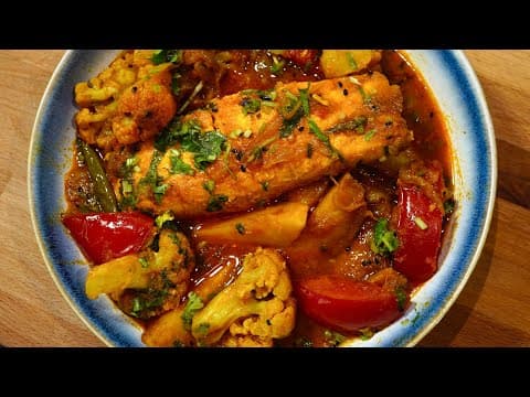 Bengali Fish Curry with Cauliflower and Potatoes