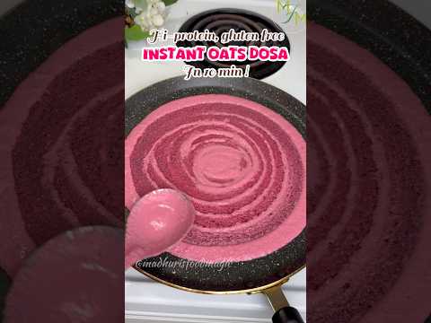 Instant Oats Beetroot Dosa