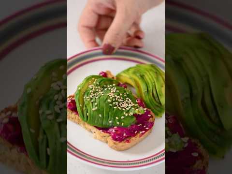 Beetroot Hummus Avocado Toast