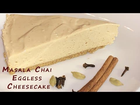 Masala Chai Eggless Cheesecake