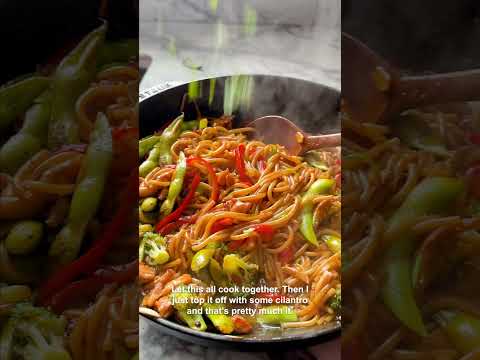 Honey Garlic Chicken Udon Noodles