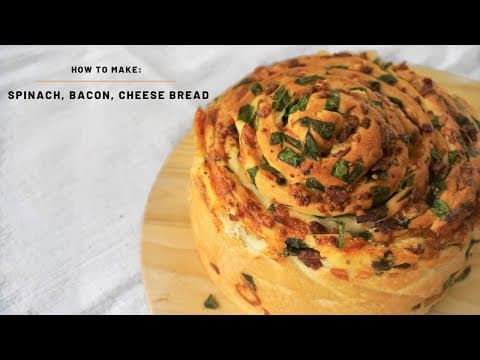 Spinach, Bacon, Cheese Bread