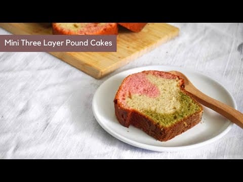 Mini Three Layer Pound Cakes