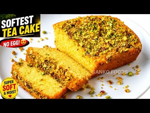 Eggless Kesar Pista Cake