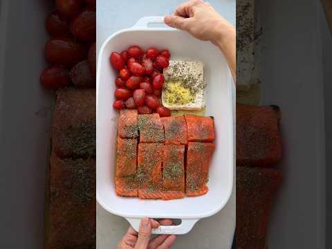 Baked Feta Salmon Pasta