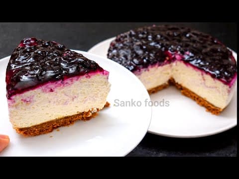 Biscoff Blueberry Cheesecake (No Bake)