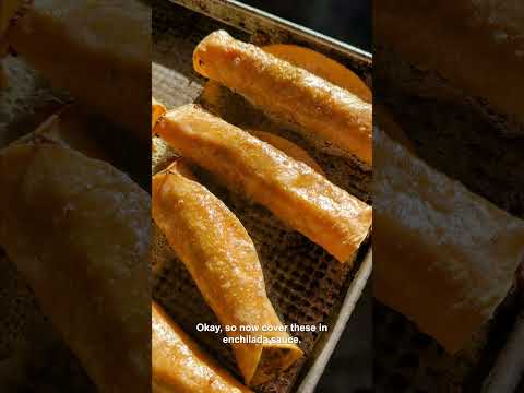 Crispy Black Bean Sweet Potato Enchiladas