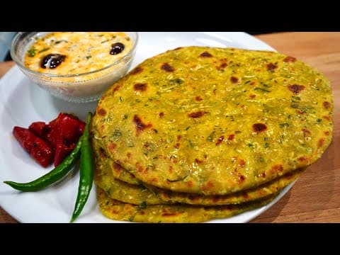 Zucchini Paratha & Sweet Corn Raita