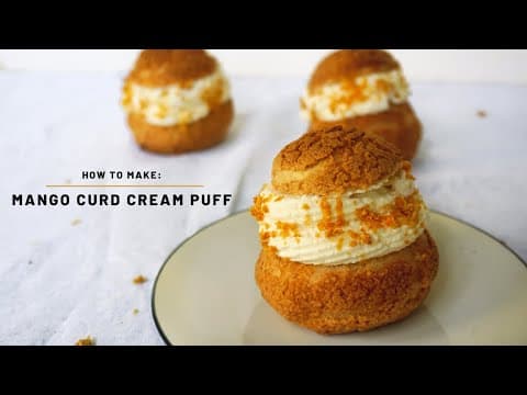 Mango Curd Cream Puff