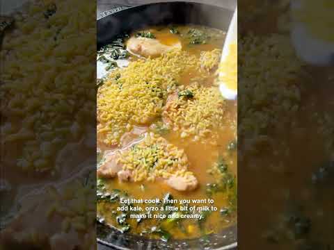 Lemon Cream Sauce Smothered Chicken and Orzo