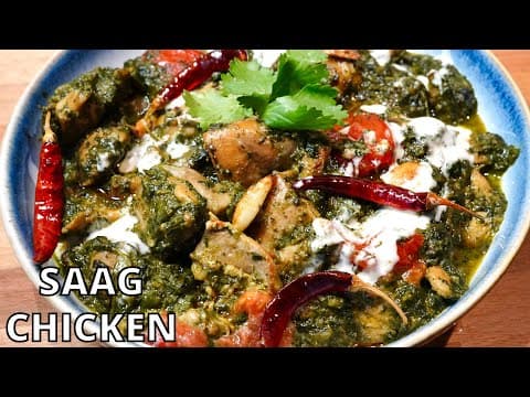 Garlicky Spinach & Chicken Curry
