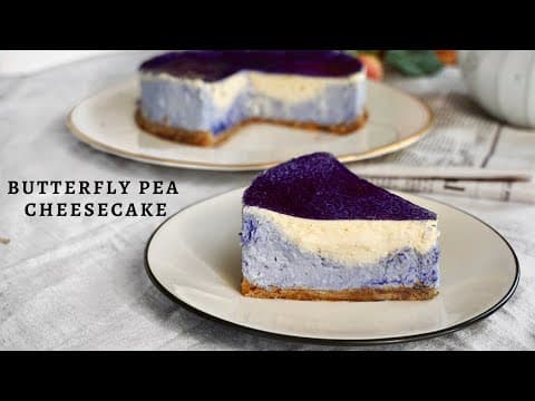 Double Layer Butterfly Pea Cheesecake