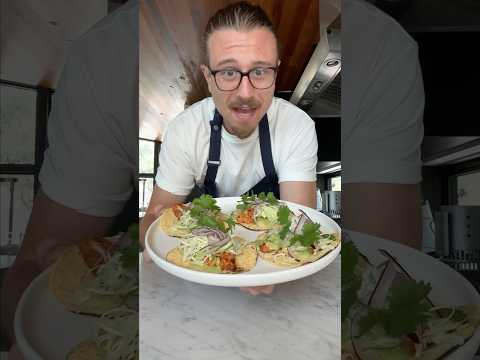 Cod Tacos with Jalapeño Crema and Cabbage Slaw