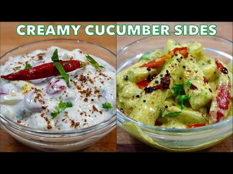 Three Cucumber Raita and Salad Recipes