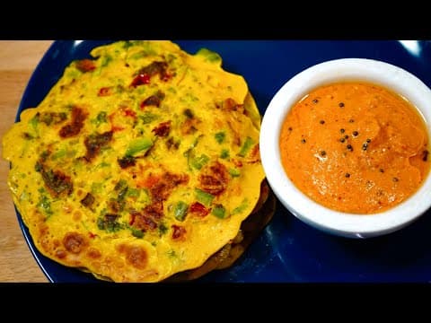 Besan Chilla with Red Chutney