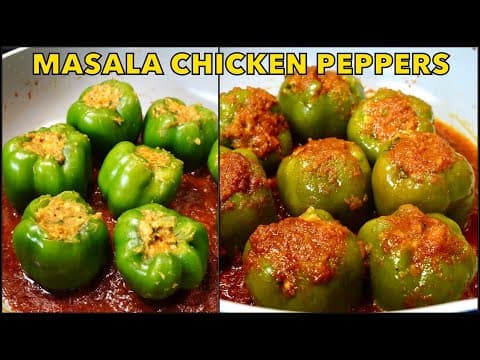 Masala Chicken Stuffed Peppers