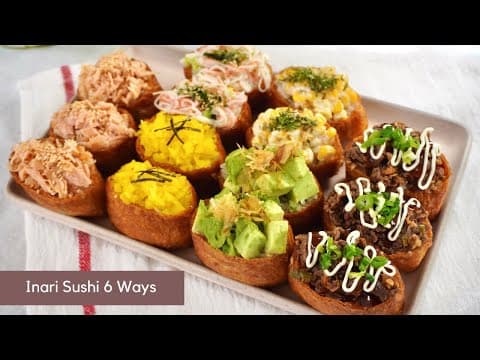Inari Sushi with Savory Toppings