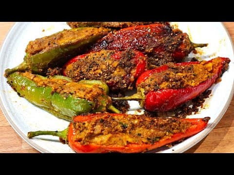 Masala Chickpeas Stuffed Peppers